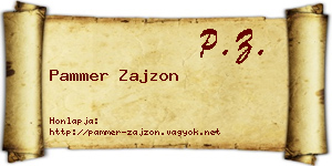Pammer Zajzon névjegykártya